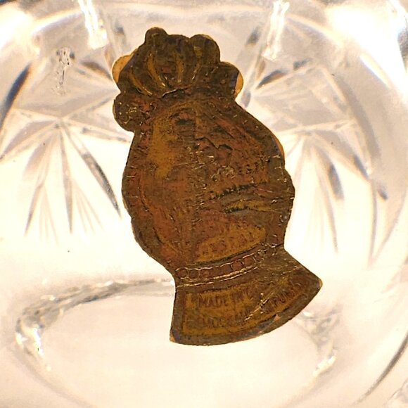 Imperlux Worlds Finest Vintage Cut Lead Crystal Round Side Tilt Cigar Ashtray - Picture 4 of 7